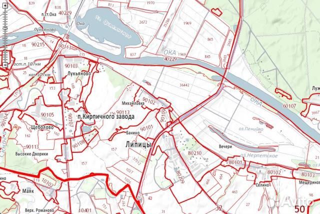 Кадастровая карта липицы серпуховский район