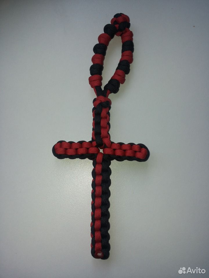 Крест из паракорда 5,5x10 см