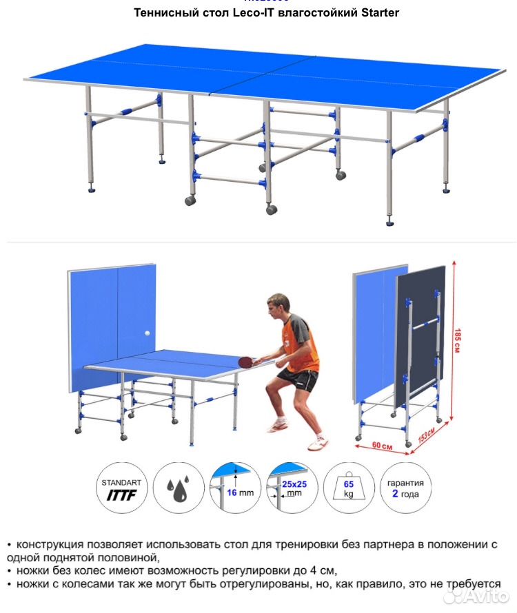 Карта теннисных столов