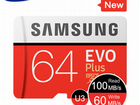 Новая micro SD SAMSUNG EVO Plus 64Гб 60мб/с объявление продам