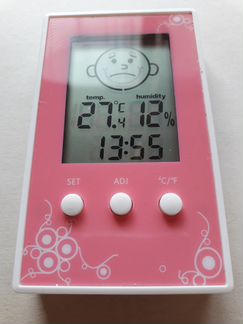 Термометр гигромгтр с часами