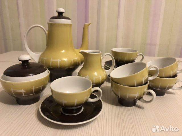 Фарфоровый кофейный сервиз на 6 персон Германия