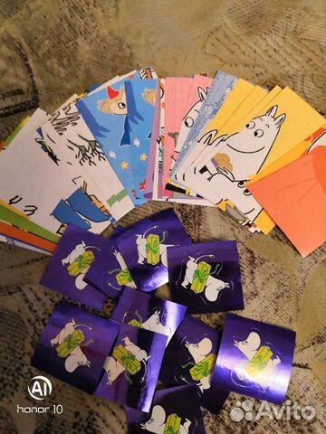 Наклейки фишки Лента муми тролли