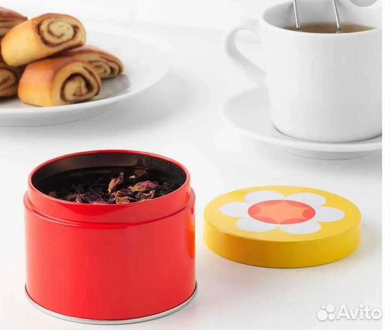 Жестяная банка с крышкой Икеа 2 штуки