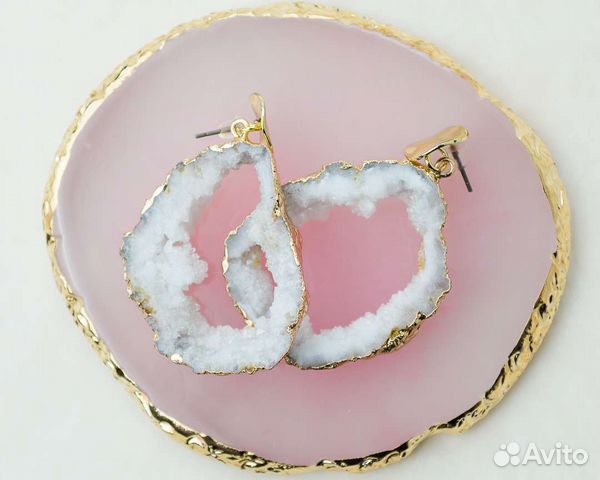 Новые серьги. Срез агата