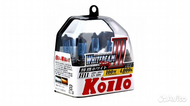 Лампа галогенная koito h7 whitebeam 4200k 12v 55w 100w эффект ксенона себе поставил советую