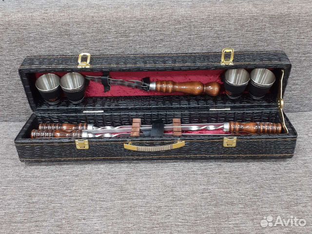 Набор шампуров в чемодане, шашлычный набор