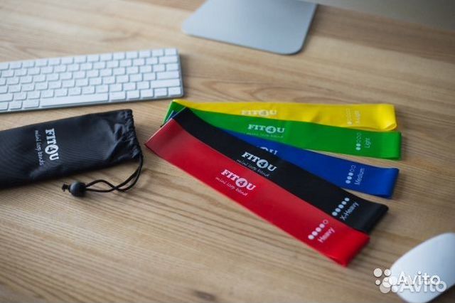 Набор резинок для фитнеса. жесткость 1-5 в мешочке