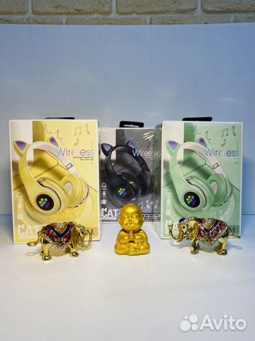 Наушники светящиеся с ушками кошечки
