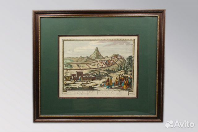 Гравюра Дербент 1705 г. Питер Шенк Старший