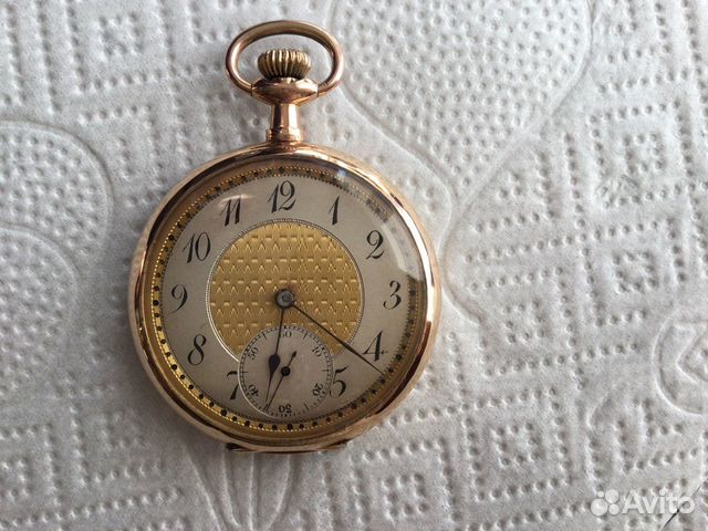 Карманные антикварные золотые часы.Швейцария