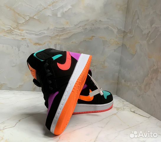 Nike AIR jordan 1 MID multi color black