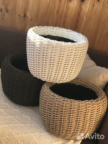 Корзина/кашпо ротанг