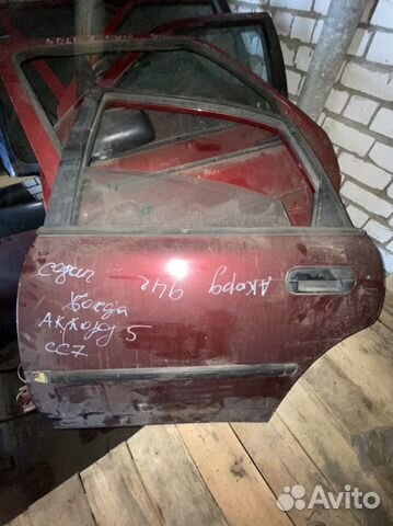 Дверь задняя левая honda accord 5 cc7