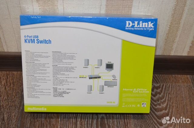 Переключатель для монитора, клавиатуры, мыши KVM