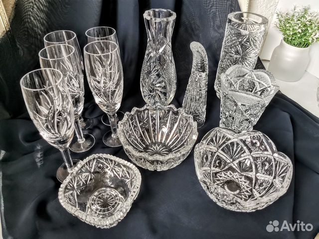Хрусталь хрустальные вазы салатники фужеры СССР