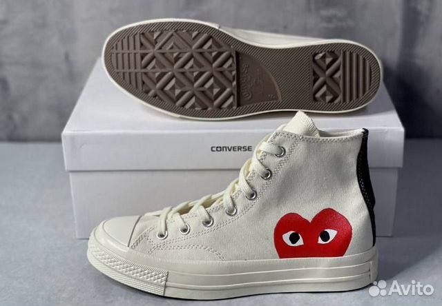 Кеды Converse Comme Des Garson Play White High