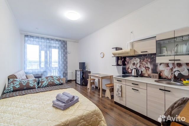

Квартира-студия, 26 м², 2 кровати