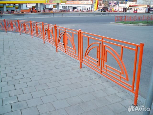 Ограждение газонное пешеходное дорожное перильное