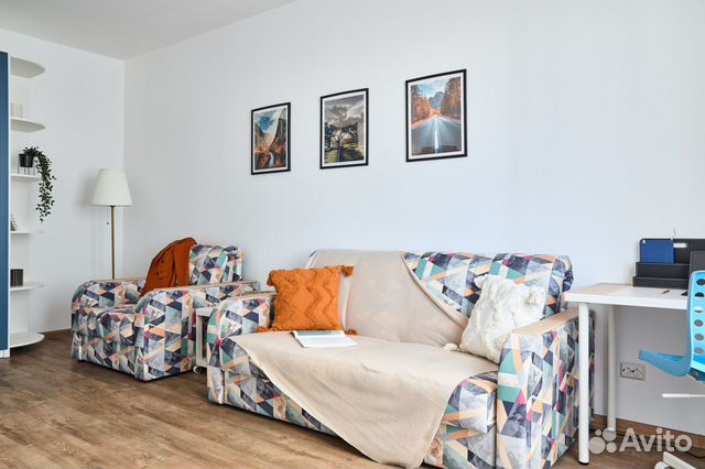 

1-к. квартира, 38 м², 2 кровати