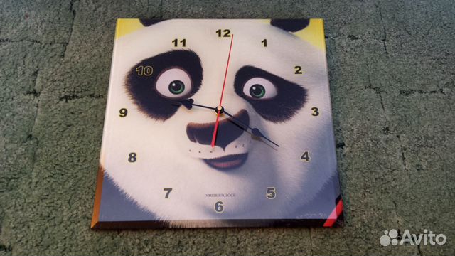 Часы детские, настенные, стеклянные