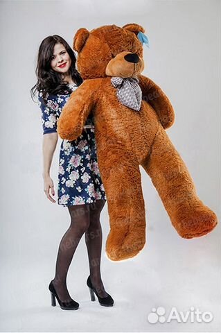Большой плюшевый мишка 160см шоколадный медведь
