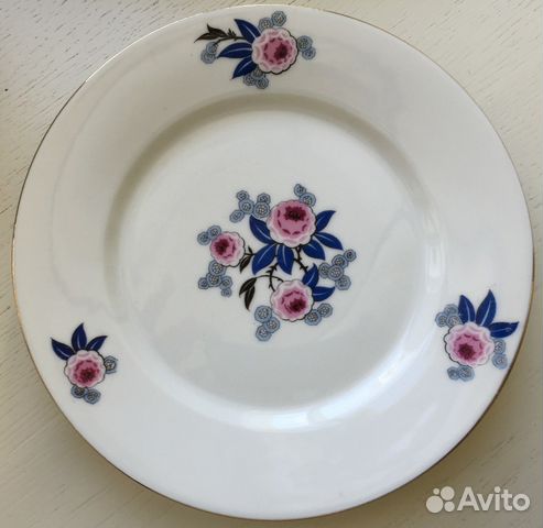 Винтажный пирожный сервиз, Limoges, Франция 1950гг