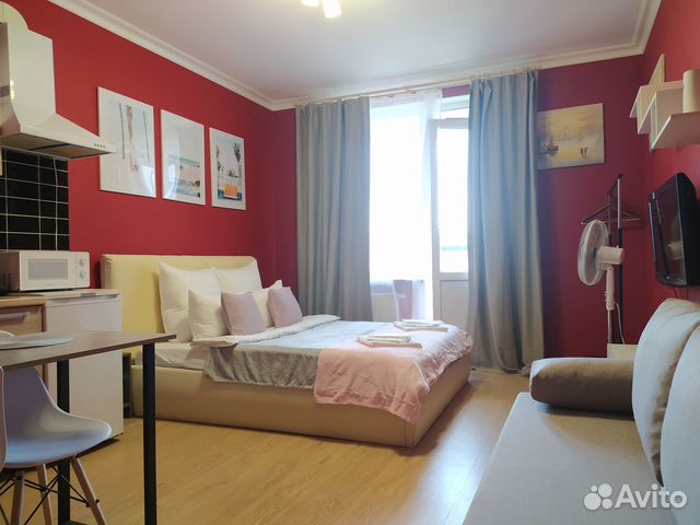 

Квартира-студия, 29 м², 2 кровати