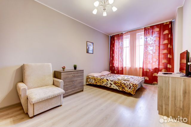 

1-к. квартира, 45 м², 2 кровати