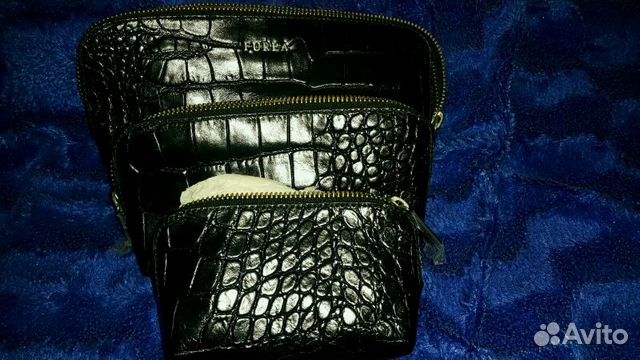 Косметичка furla genuine leather croco Косметичка furla genuine leather croco
