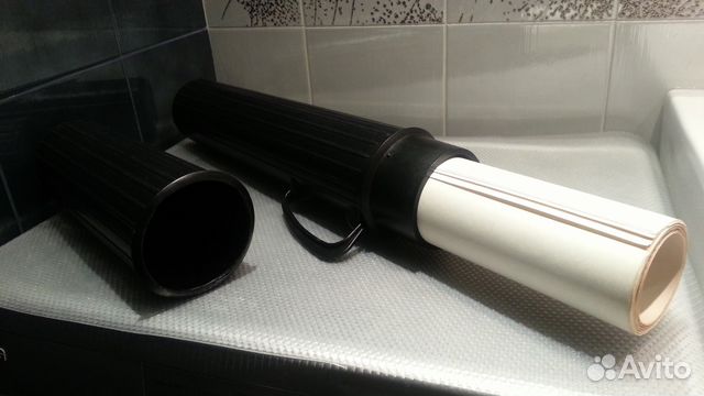Редкий пластмассовый тубус СССР с ручкой