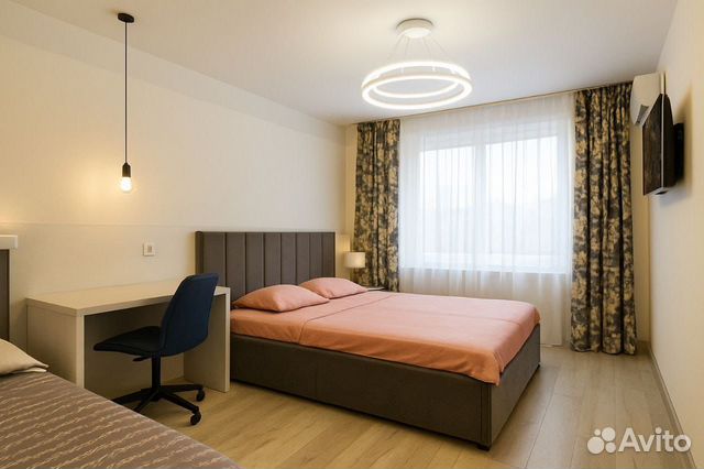 

1-к. квартира, 46 м², 3 кровати