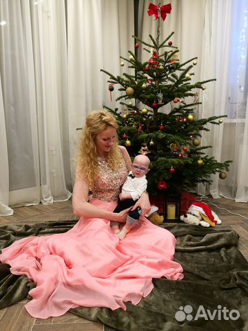 Коралловое вечернее платье в пол TO BE bride