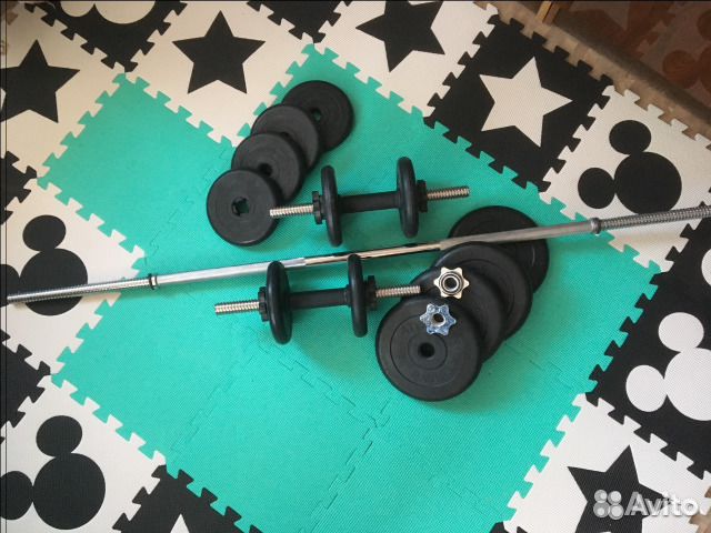 Гантели и штанга 49 кг