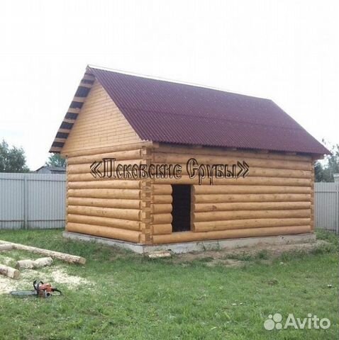 Сруб бани 6х5 из Псковской области. Рубка Сруб бани 6х5 из Псковской области. Рубка