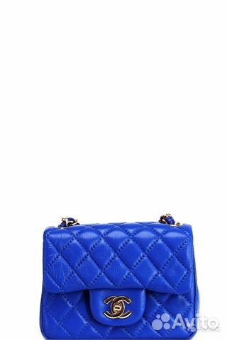 Сумка ярко-синяя chanel Mini Flap Bag 1115