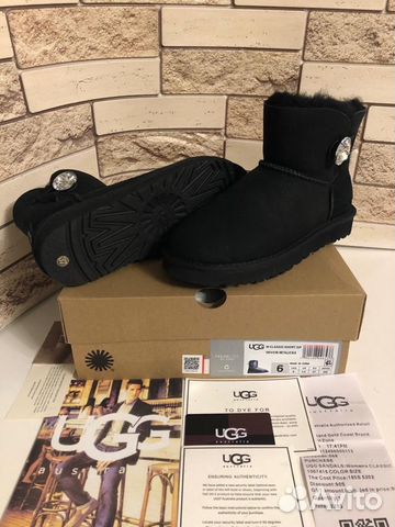 Угги Australia UGG mini замша с пуговицей