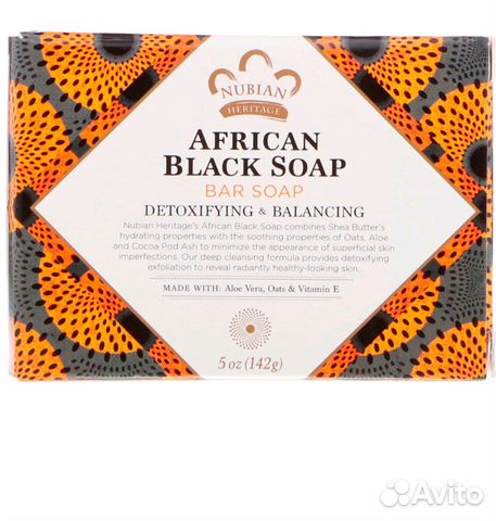 Мыло черное США Black Soap Nubian Heritage