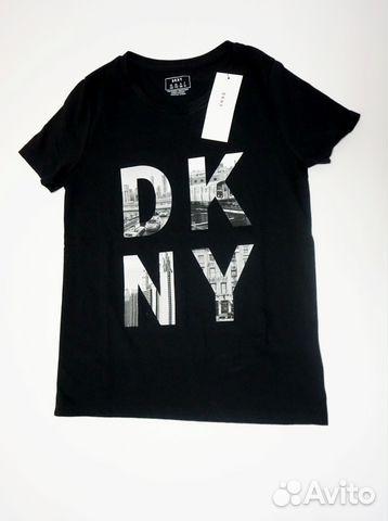 Футболка dkny черная с логотипом новая XS Футболка dkny черная с логотипом новая XS
