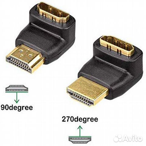 Hdmi переходник Г-образный и кабель