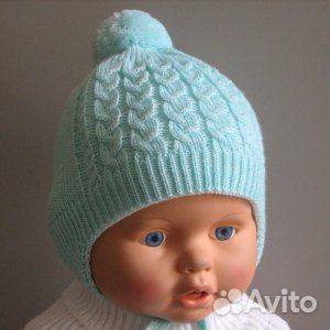 Шапочка с подкладом. Размер 38-40, 40-42