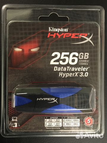 Флешка USB Kingston Hyper X 3.0 256GB (новая)