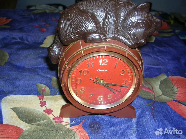 Часы медведь на бочке с мёдом. СССР 70-е