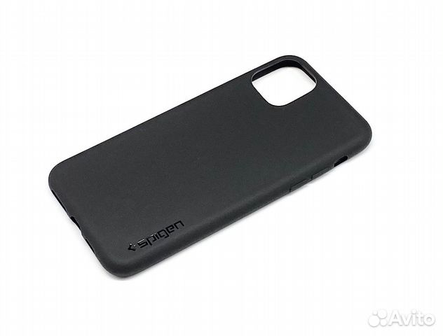iPhone 11 Pro Max Чехол Spigen Черный Силикон