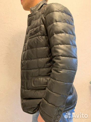 Кожаная куртка стеганная утепленная Massimo Dutti