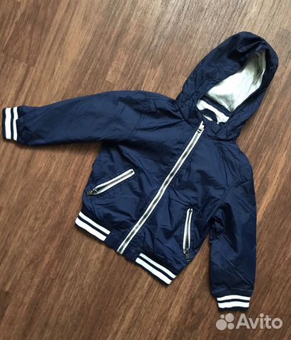 Ветровка H&M синяя 110 как новая Ветровка H&M синяя 110 как новая