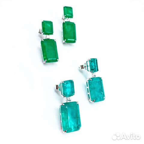 Graff Графф Серьги кольцо камень зеленые Graff Графф Серьги кольцо камень зеленые