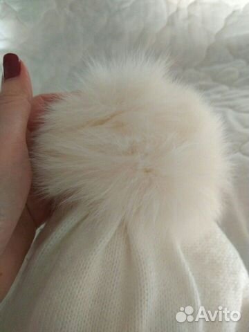 Шапка зимняя с натуральным мехом Польша