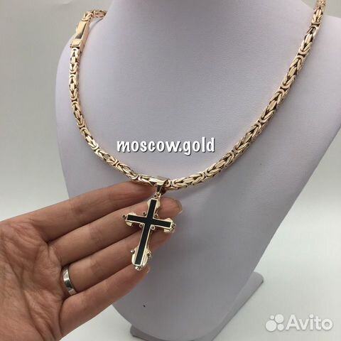Золотая цепь с крестом