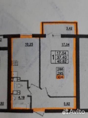 1-к квартира, 42 м², 10/19 эт.